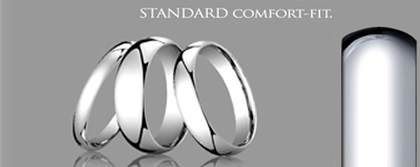 Standard Comfort-Fit Wedding Rings - curved on the inside / curved on the outside